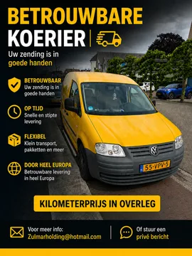 Transportør Lille varebil Volkswagen Caddy i Sliedrecht Nederlandene